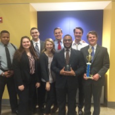 Black Team, 1111 at AMTA Regional, 2016 with team trophy and Broderick Hayes attorney award