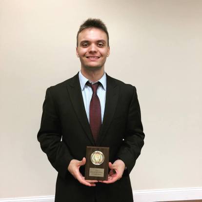 Nicholas Hutsell, Attorney Award at NWMO, Fall 2018